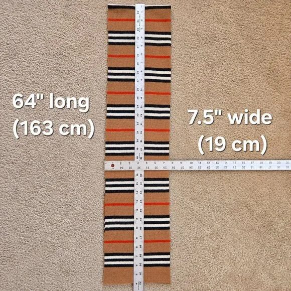 Burberry Rare Vintage KNIT Lambswool Scarf PERFECT - Picture 5 of 14